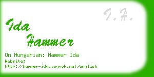 ida hammer business card